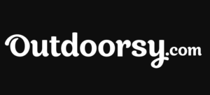 Outdoorsy logo white on black