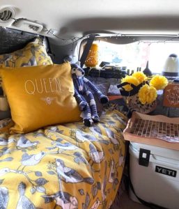 minivan camper with comfy bed