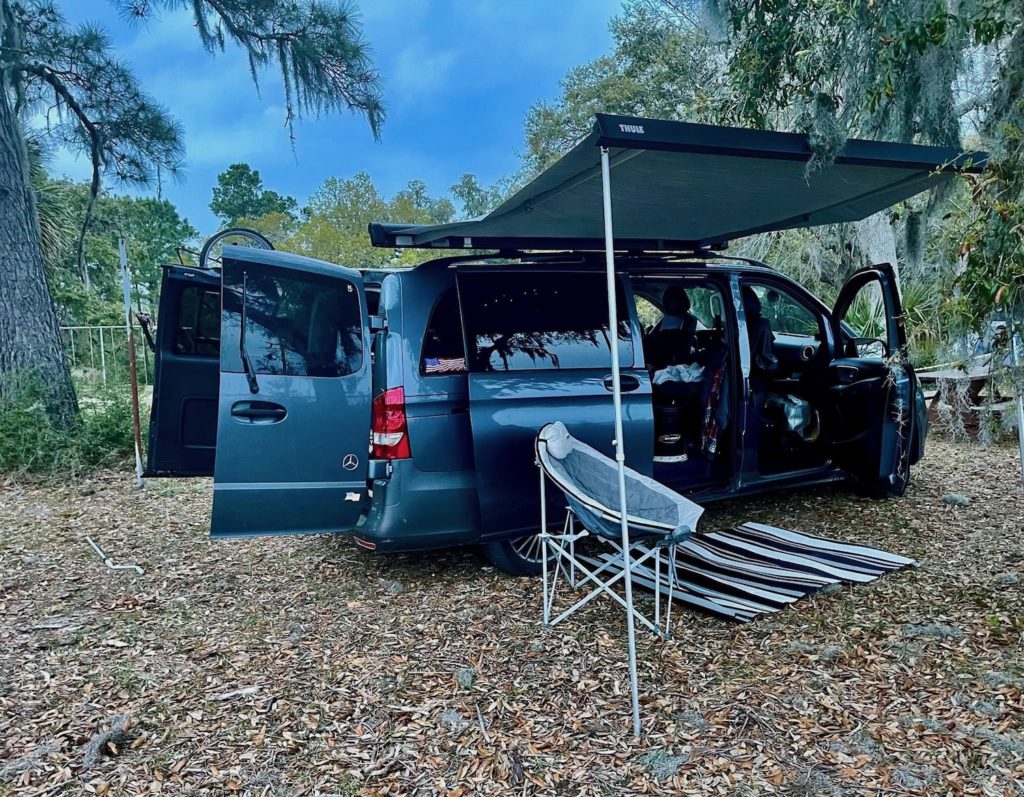 minivan camper with retractable awning