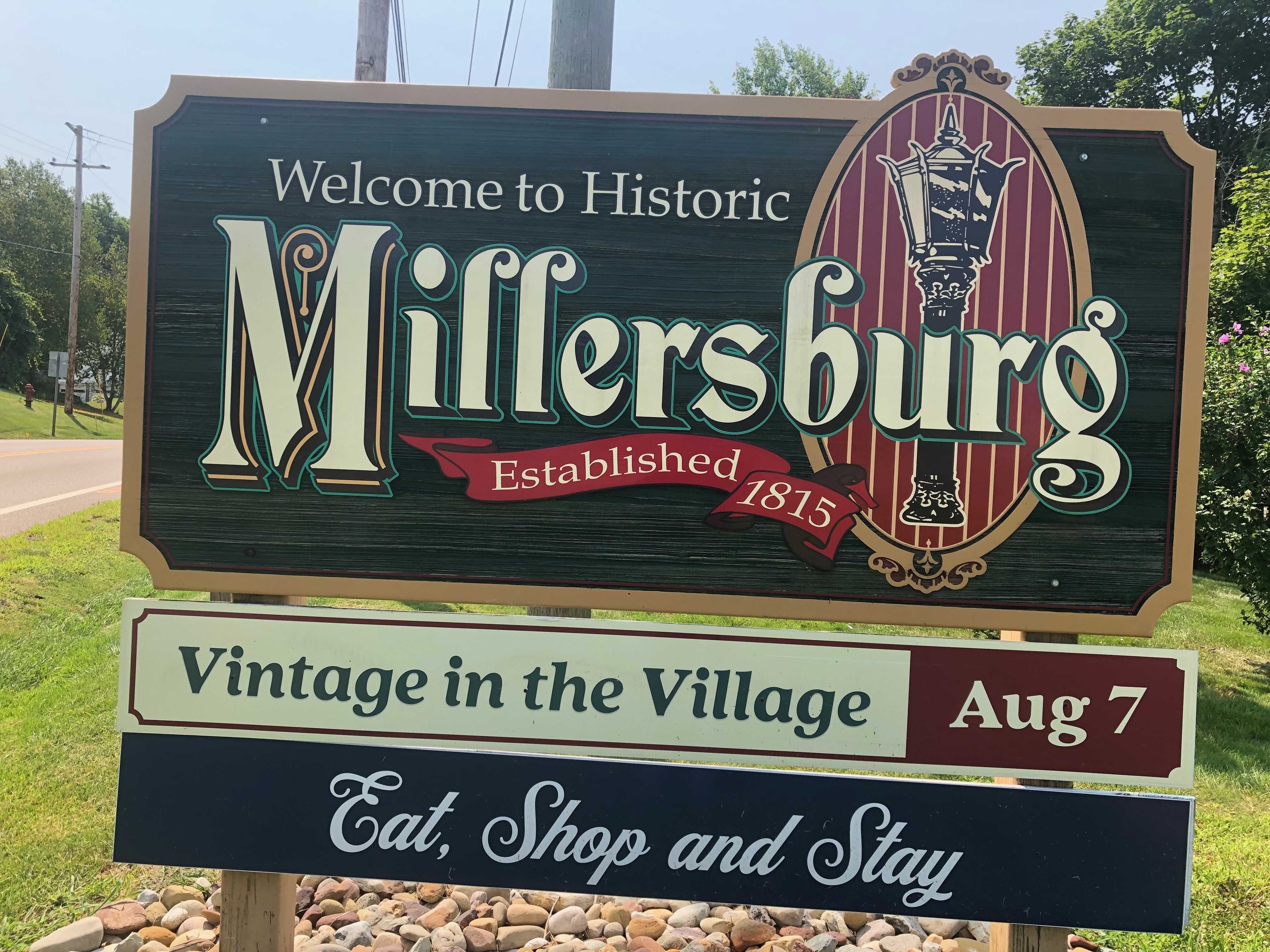 Sign for Millersburg Ohio