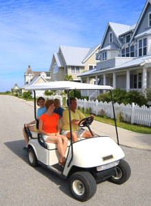 golf carts popular with retirees
